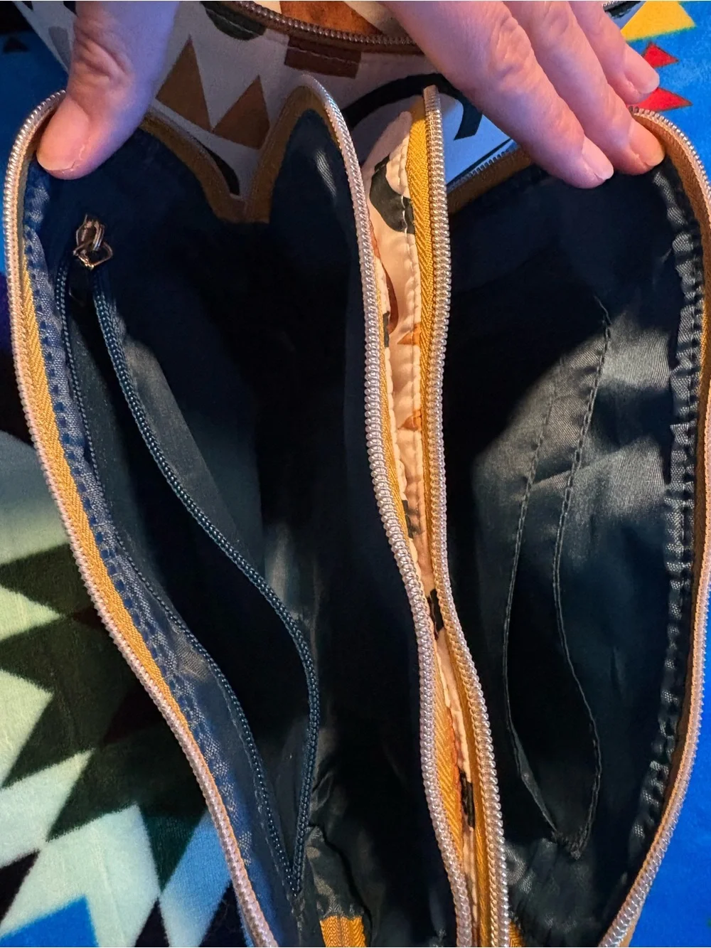 Travel Dopp Kit Toiletry Bag x3- Multicolor Pattern